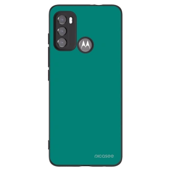 Picasee silikonový černý obal pro Motorola Moto G60 - Emerald Mist