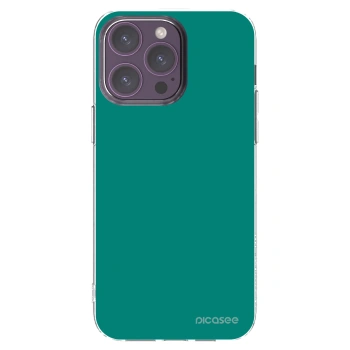 Picasee silikonový průhledný obal pro Apple iPhone 14 Pro Max - Emerald Mist