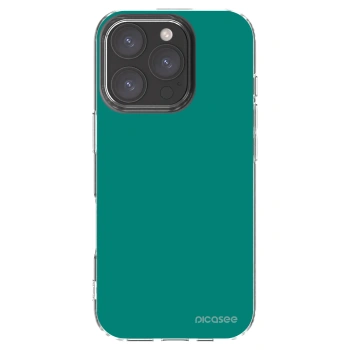Picasee silikonový průhledný obal pro Apple iPhone 16 Pro - Emerald Mist