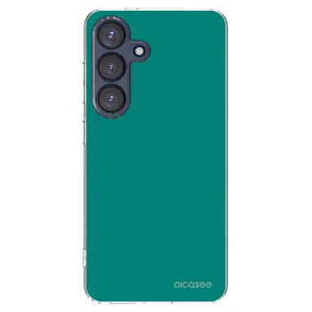 Picasee silikonový průhledný obal pro Samsung Galaxy S25 5G - Emerald Mist