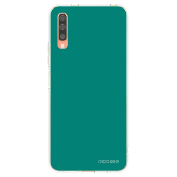 Picasee silikonový průhledný obal pro Samsung Galaxy A70 A705F - Emerald Mist