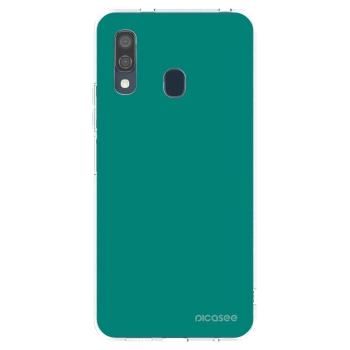 Picasee silikonový průhledný obal pro Samsung Galaxy A40 A405F - Emerald Mist