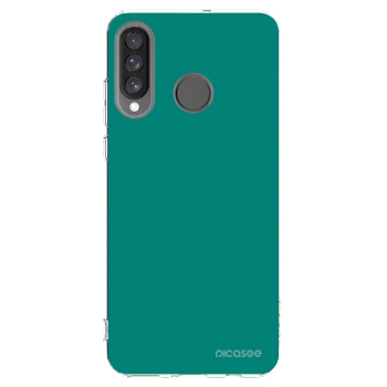 Picasee silikonový průhledný obal pro Huawei P30 Lite - Emerald Mist
