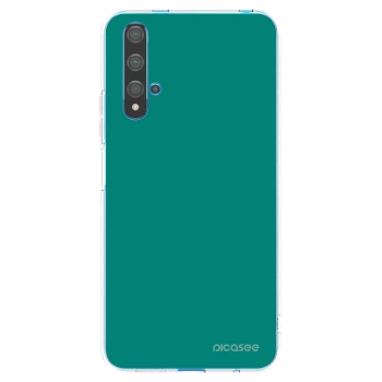 Picasee silikonový průhledný obal pro Huawei Nova 5T - Emerald Mist