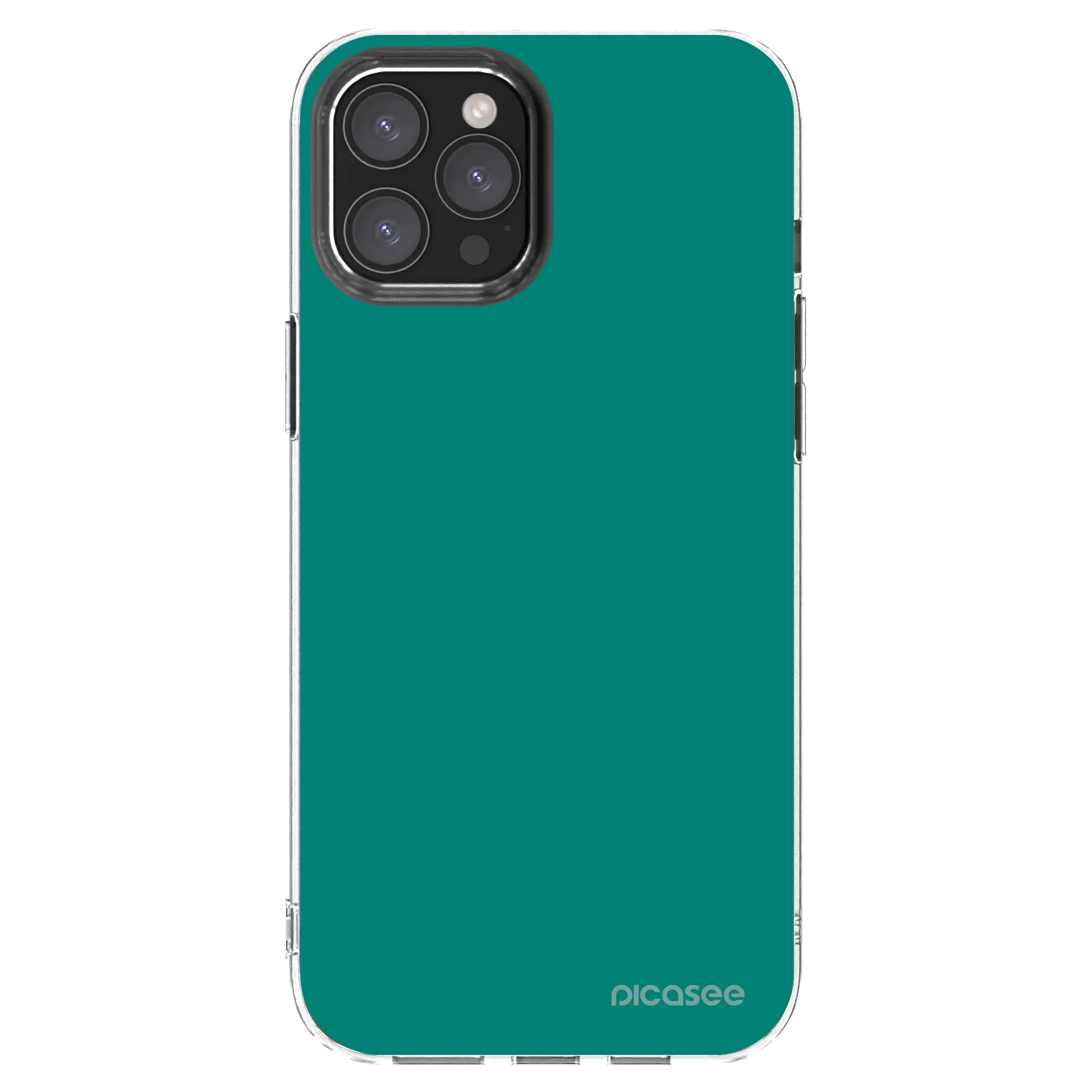 Picasee silikonový průhledný obal pro Apple iPhone 12 Pro Max - Emerald Mist