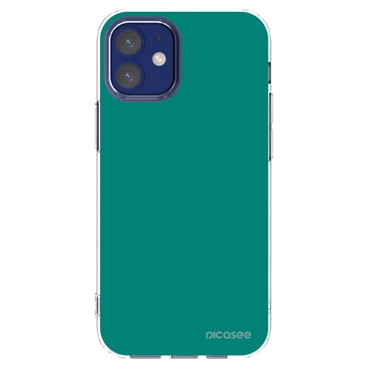 Picasee silikonový průhledný obal pro Apple iPhone 12 mini - Emerald Mist