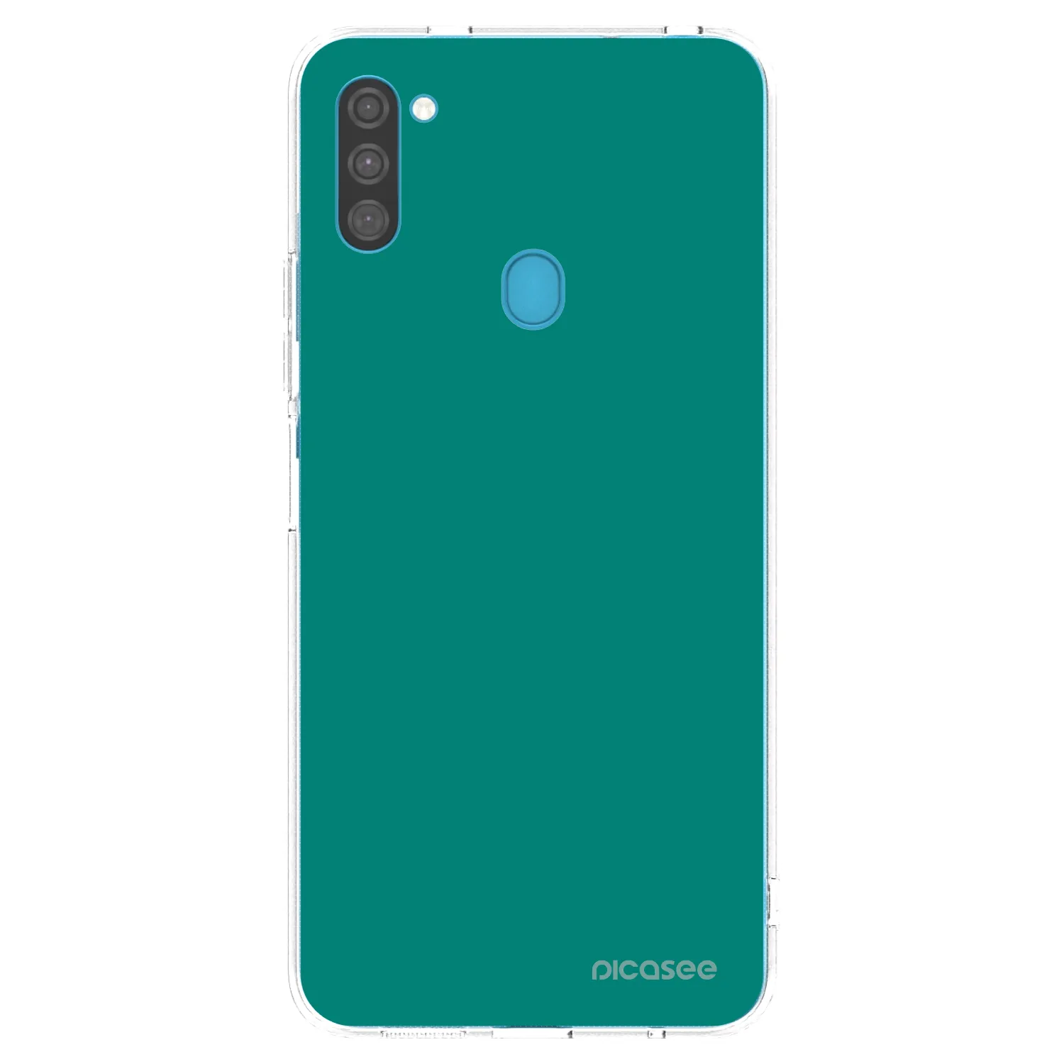 Picasee silikonový průhledný obal pro Samsung Galaxy M11 - Emerald Mist