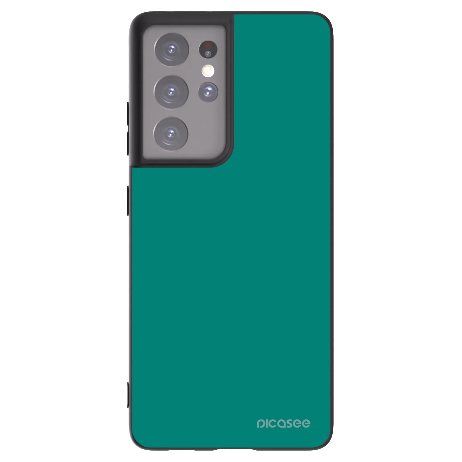 Picasee silikonový černý obal pro Samsung Galaxy S21 Ultra 5G G998B - Emerald Mist