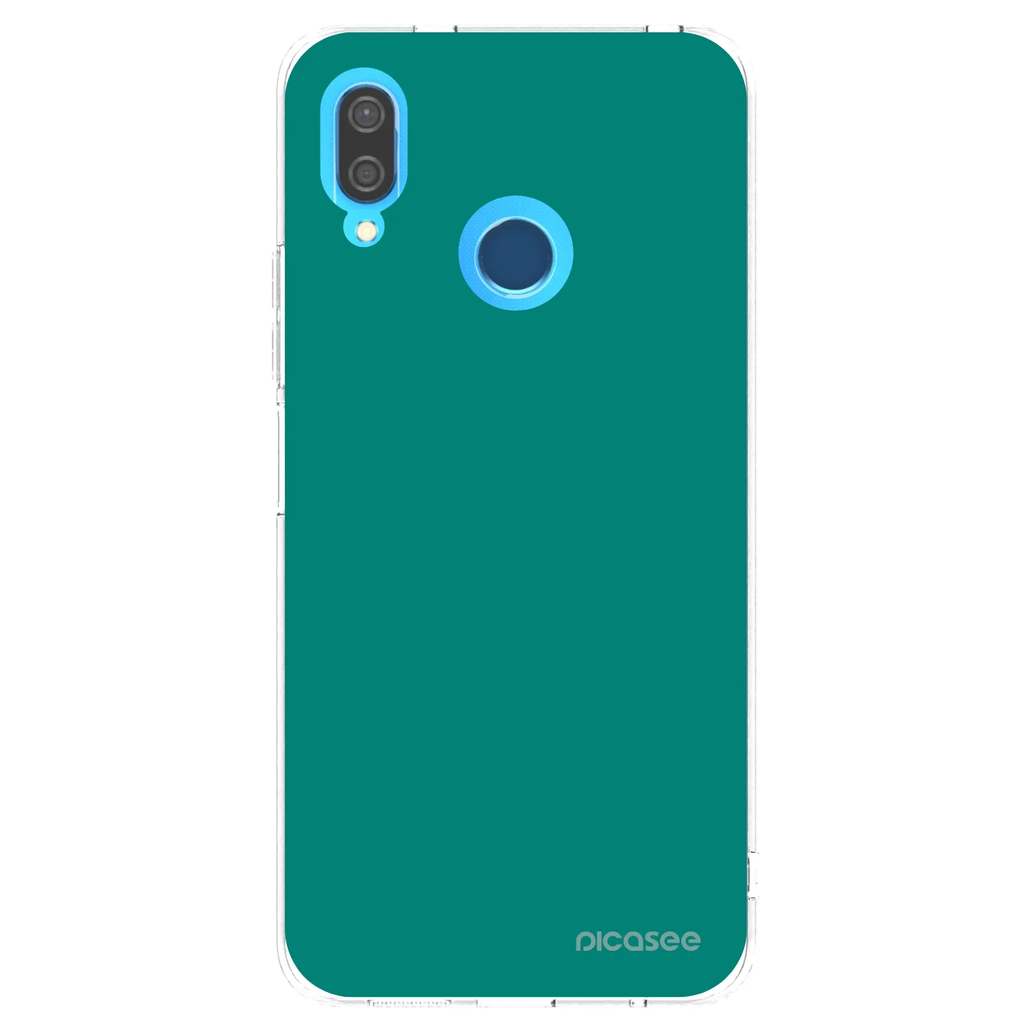 Picasee silikonový průhledný obal pro Huawei P20 Lite - Emerald Mist