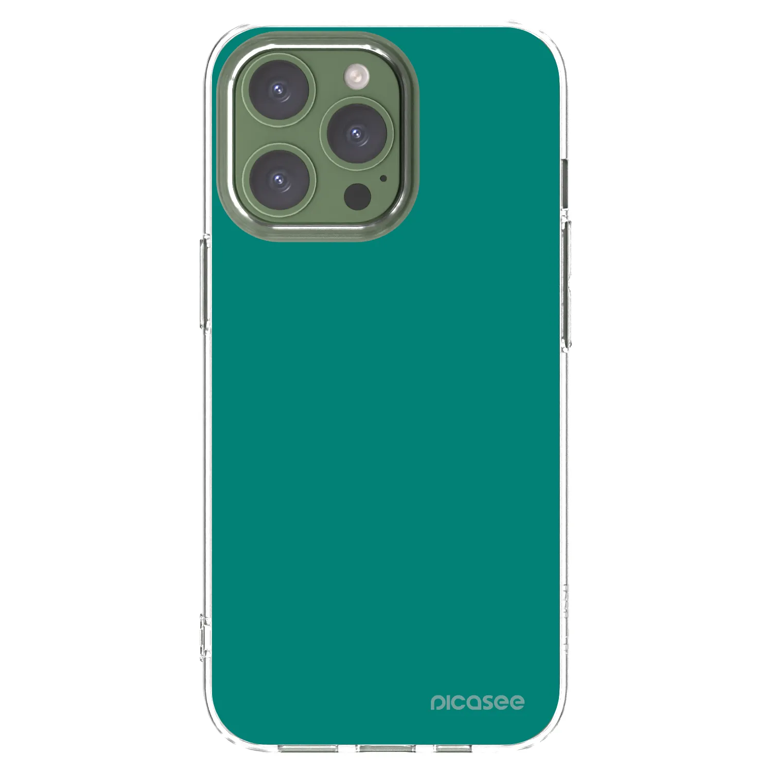 Picasee silikonový průhledný obal pro Apple iPhone 13 Pro - Emerald Mist