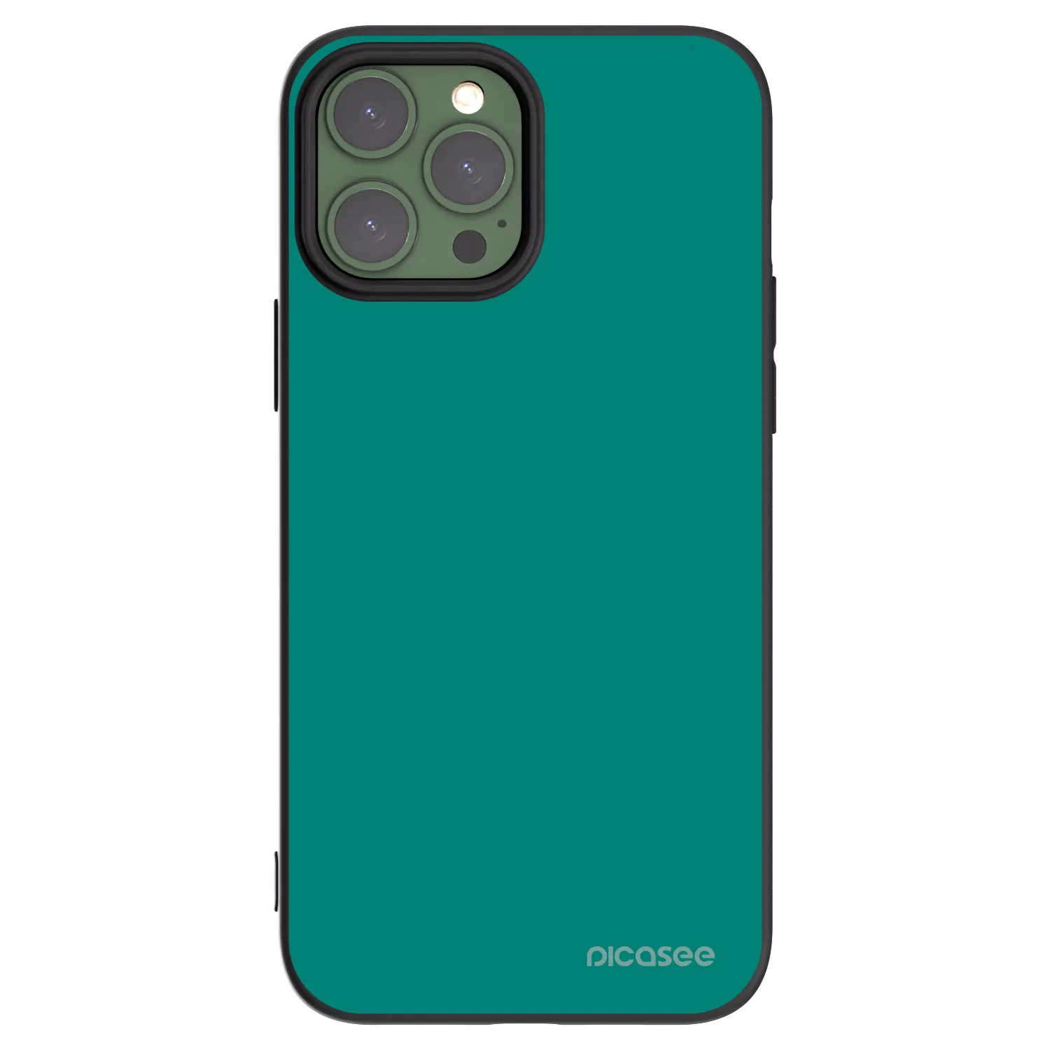 Picasee silikonový černý obal pro Apple iPhone 13 Pro Max - Emerald Mist