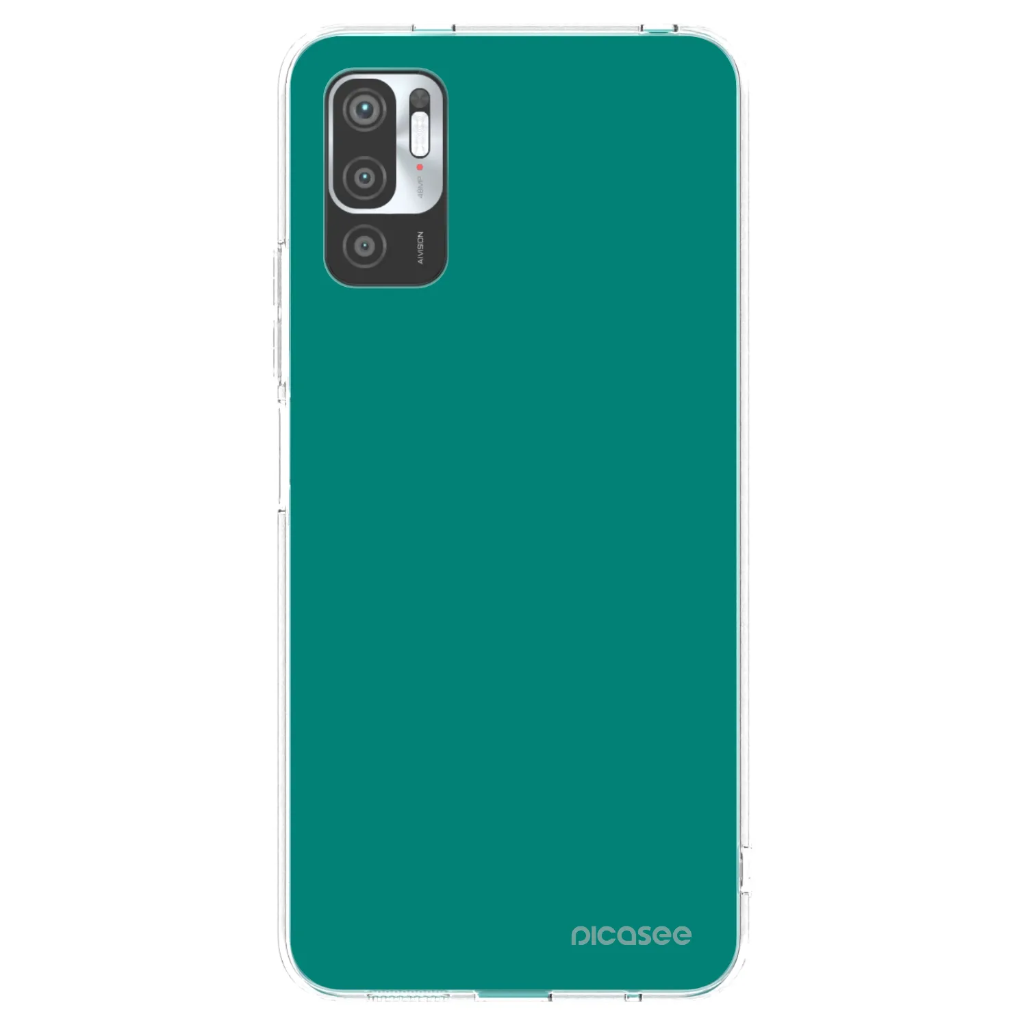 Picasee silikonový průhledný obal pro Xiaomi Redmi Note 10 5G - Emerald Mist