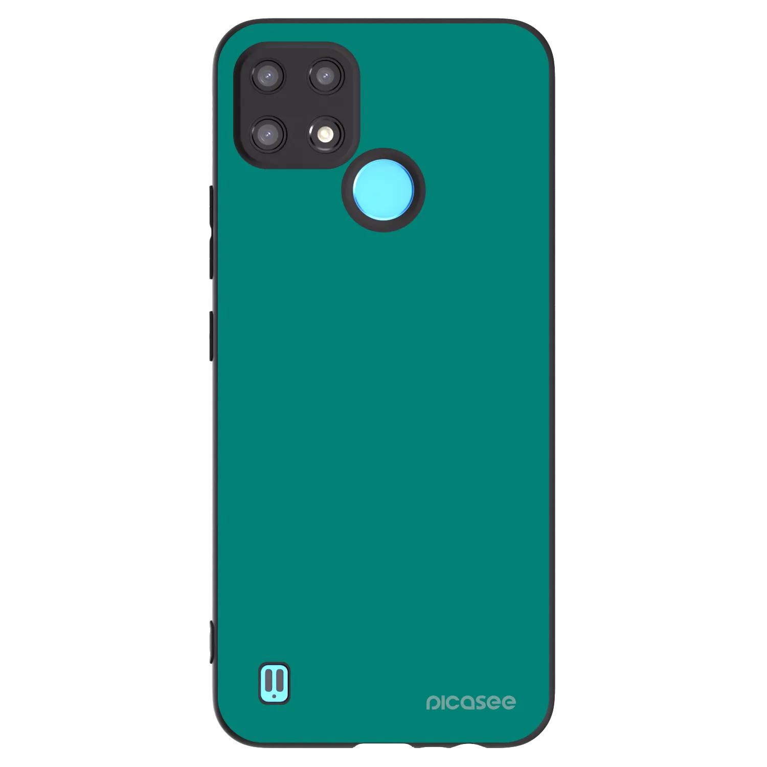 Picasee silikonový černý obal pro Realme C21 - Emerald Mist