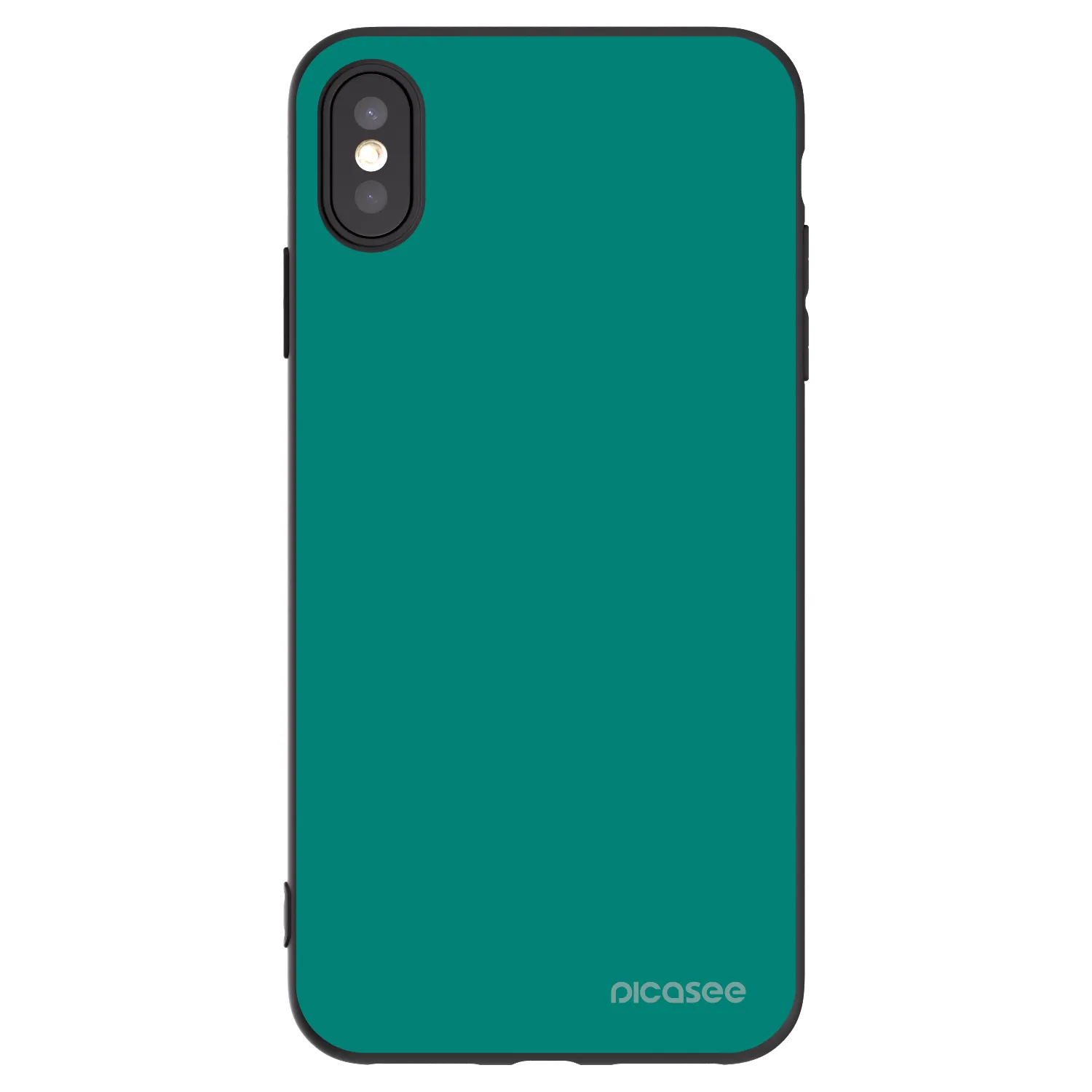 Picasee silikonový černý obal pro Apple iPhone XS Max - Emerald Mist