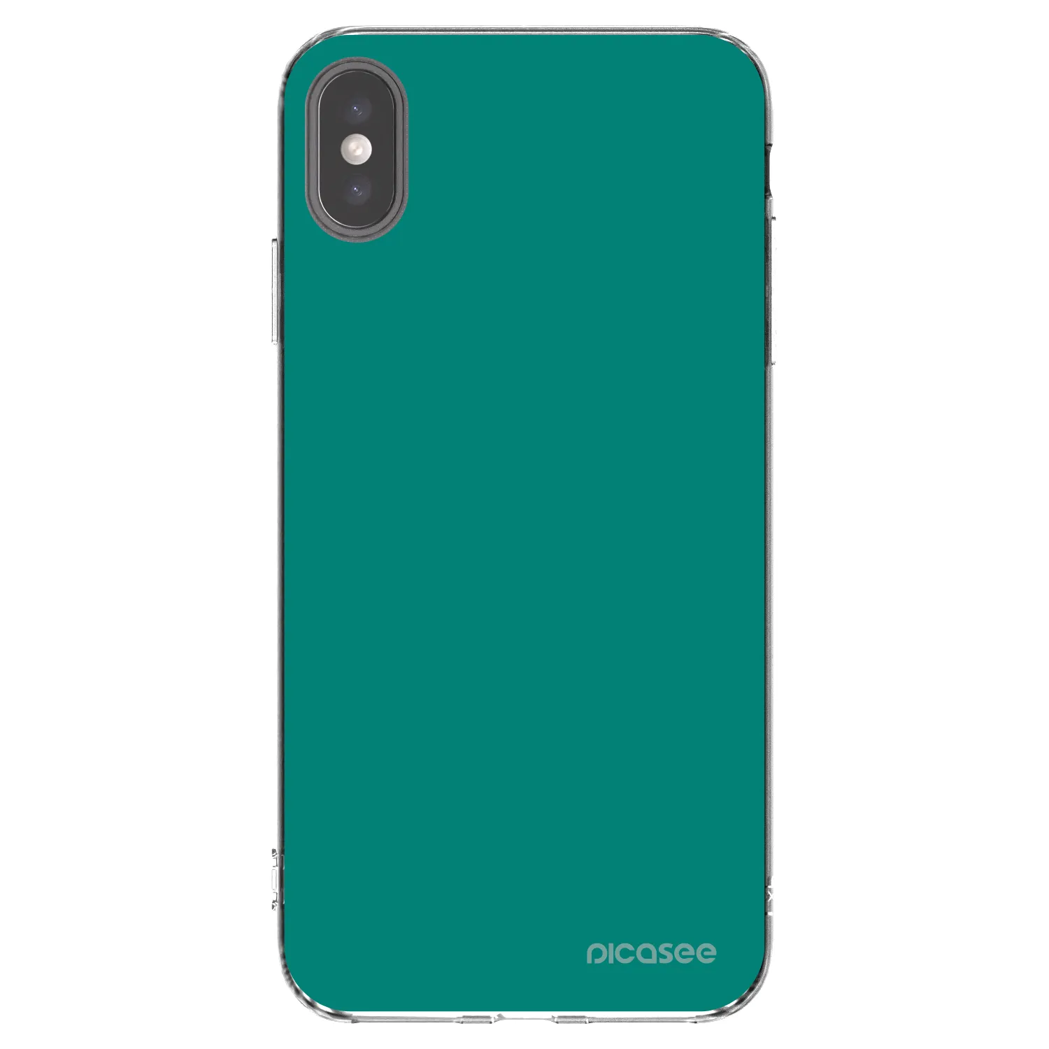 Picasee silikonový průhledný obal pro Apple iPhone XS Max - Emerald Mist