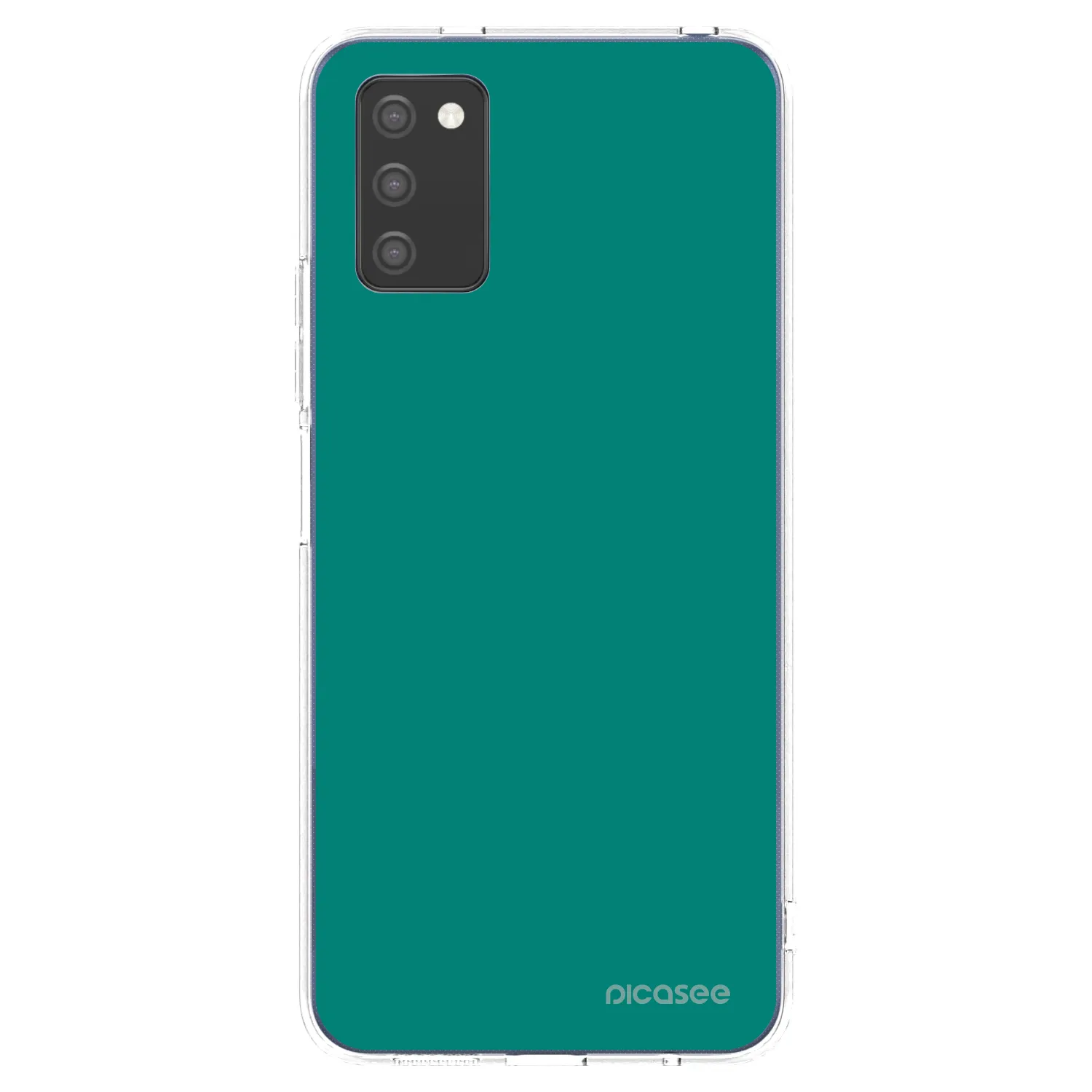 Picasee silikonový průhledný obal pro Samsung Galaxy A03s A037G - Emerald Mist