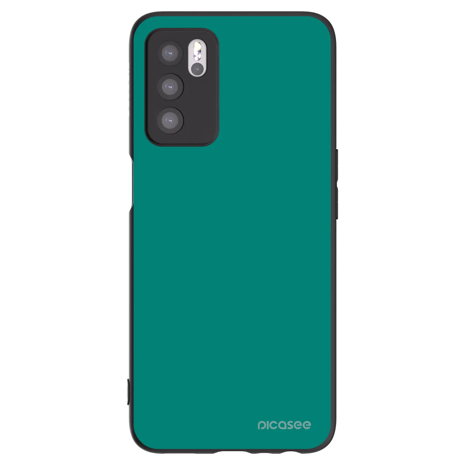 Picasee silikonový černý obal pro OPPO A16s - Emerald Mist