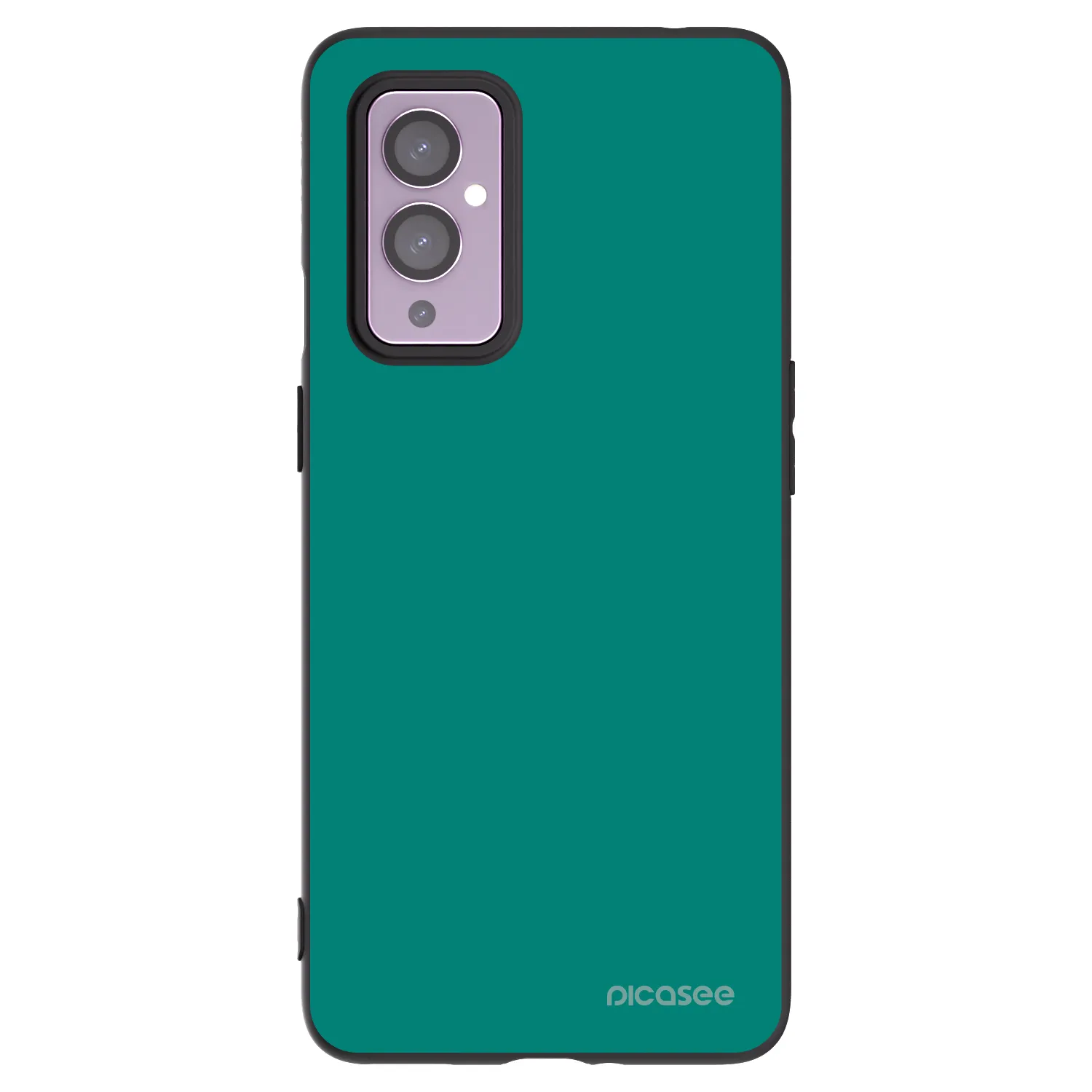 Picasee silikonový černý obal pro OnePlus 9 - Emerald Mist