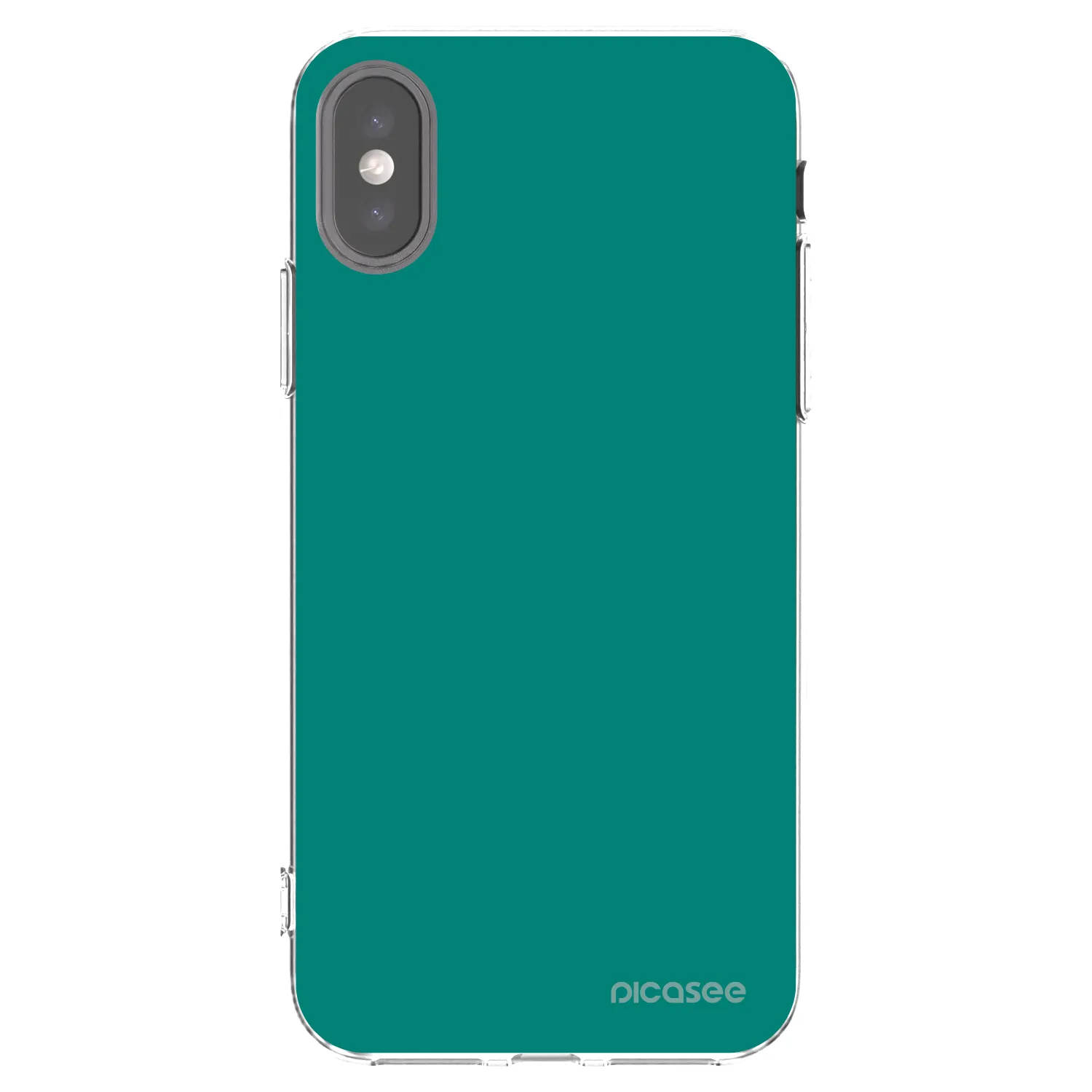 Picasee silikonový průhledný obal pro Apple iPhone X/XS - Emerald Mist