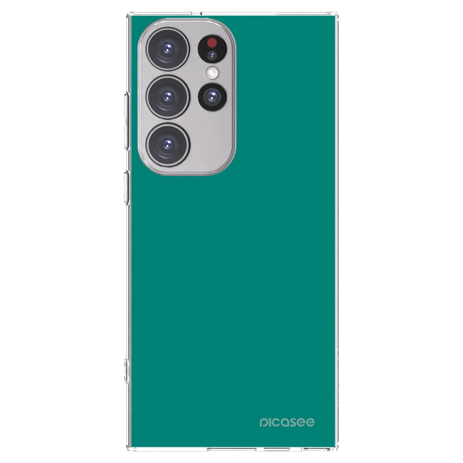 Picasee silikonový průhledný obal pro Samsung Galaxy S23 Ultra 5G - Emerald Mist