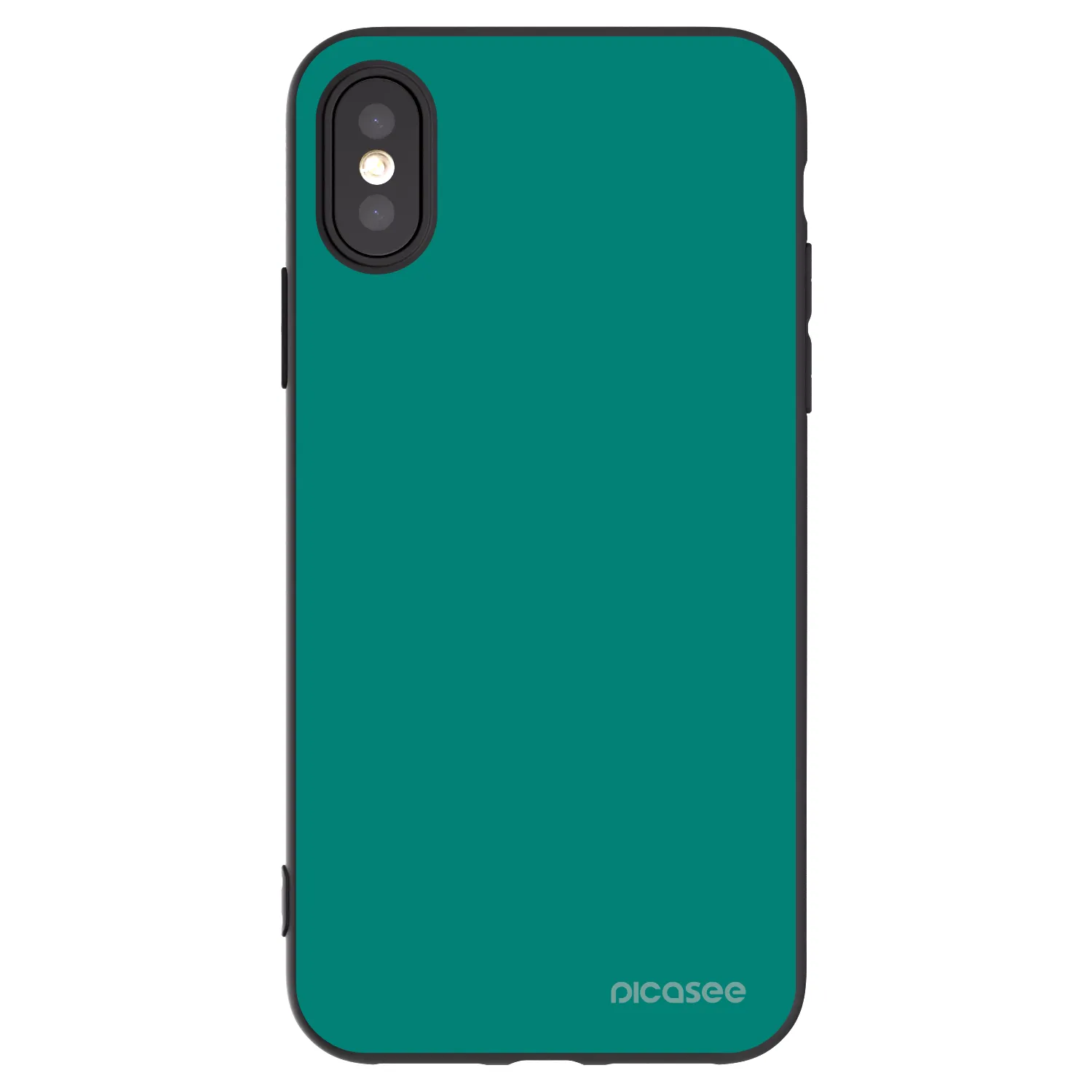 Picasee silikonový černý obal pro Apple iPhone X/XS - Emerald Mist
