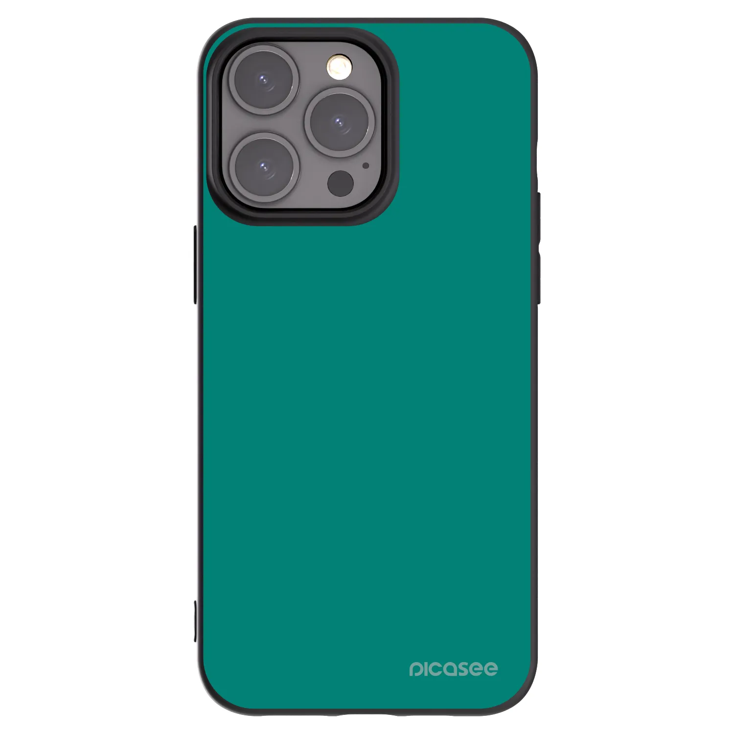 Picasee silikonový černý obal pro Apple iPhone 15 Pro Max - Emerald Mist