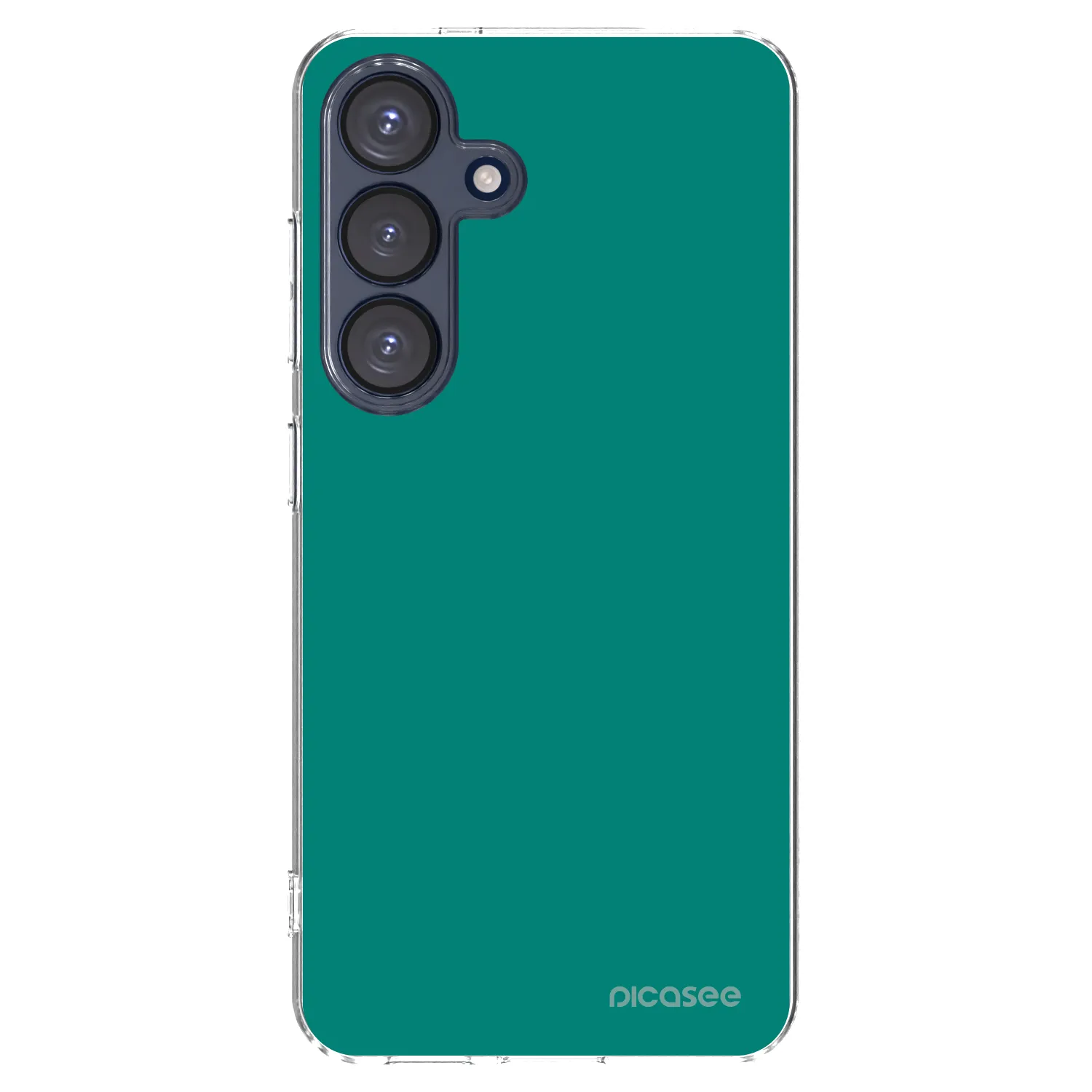 Picasee silikonový průhledný obal pro Samsung Galaxy S25 5G - Emerald Mist