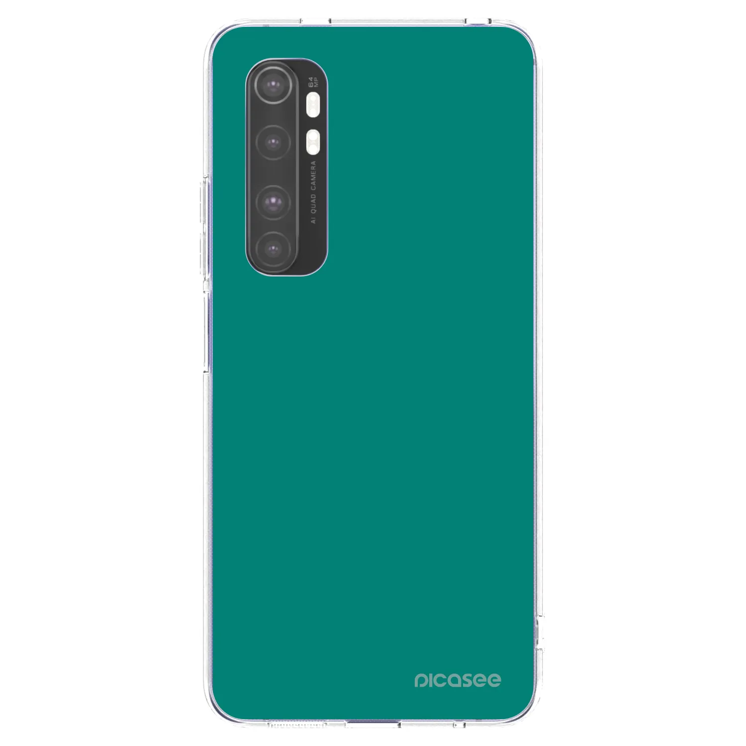 Picasee silikonový průhledný obal pro Xiaomi Mi Note 10 Lite - Emerald Mist