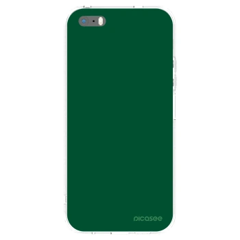 Picasee silikonový průhledný obal pro Apple iPhone 5/5S/SE - Green Gleam