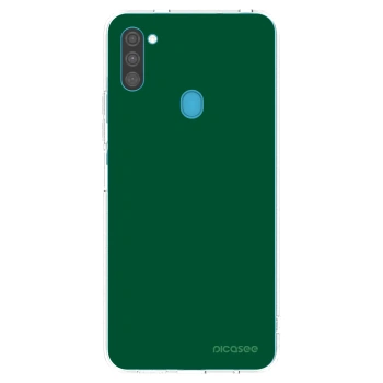 Picasee silikonový průhledný obal pro Samsung Galaxy M11 - Green Gleam