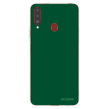 Picasee silikonový průhledný obal pro Samsung Galaxy A20s - Green Gleam