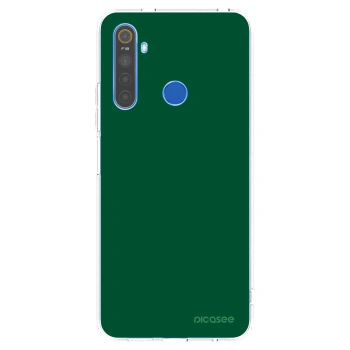 Picasee silikonový průhledný obal pro Realme 5 - Green Gleam