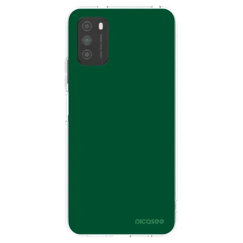 Picasee silikonový průhledný obal pro Xiaomi Poco M3 - Green Gleam