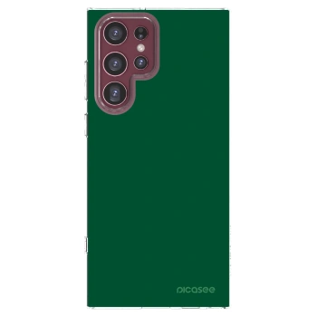 Picasee silikonový průhledný obal pro Samsung Galaxy S22 Ultra 5G - Green Gleam