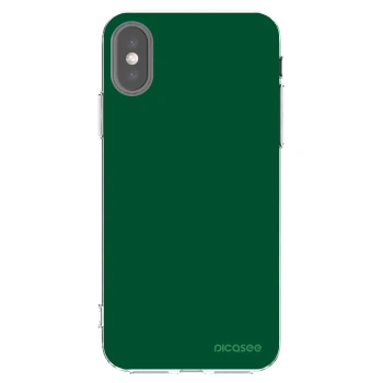 Picasee silikonový průhledný obal pro Apple iPhone X/XS - Green Gleam