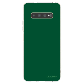 Picasee silikonový průhledný obal pro Samsung Galaxy S10 Plus G975 - Green Gleam