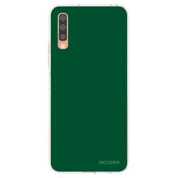 Picasee silikonový průhledný obal pro Samsung Galaxy A70 A705F - Green Gleam