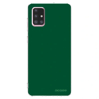 Picasee silikonový průhledný obal pro Samsung Galaxy A71 A715F - Green Gleam
