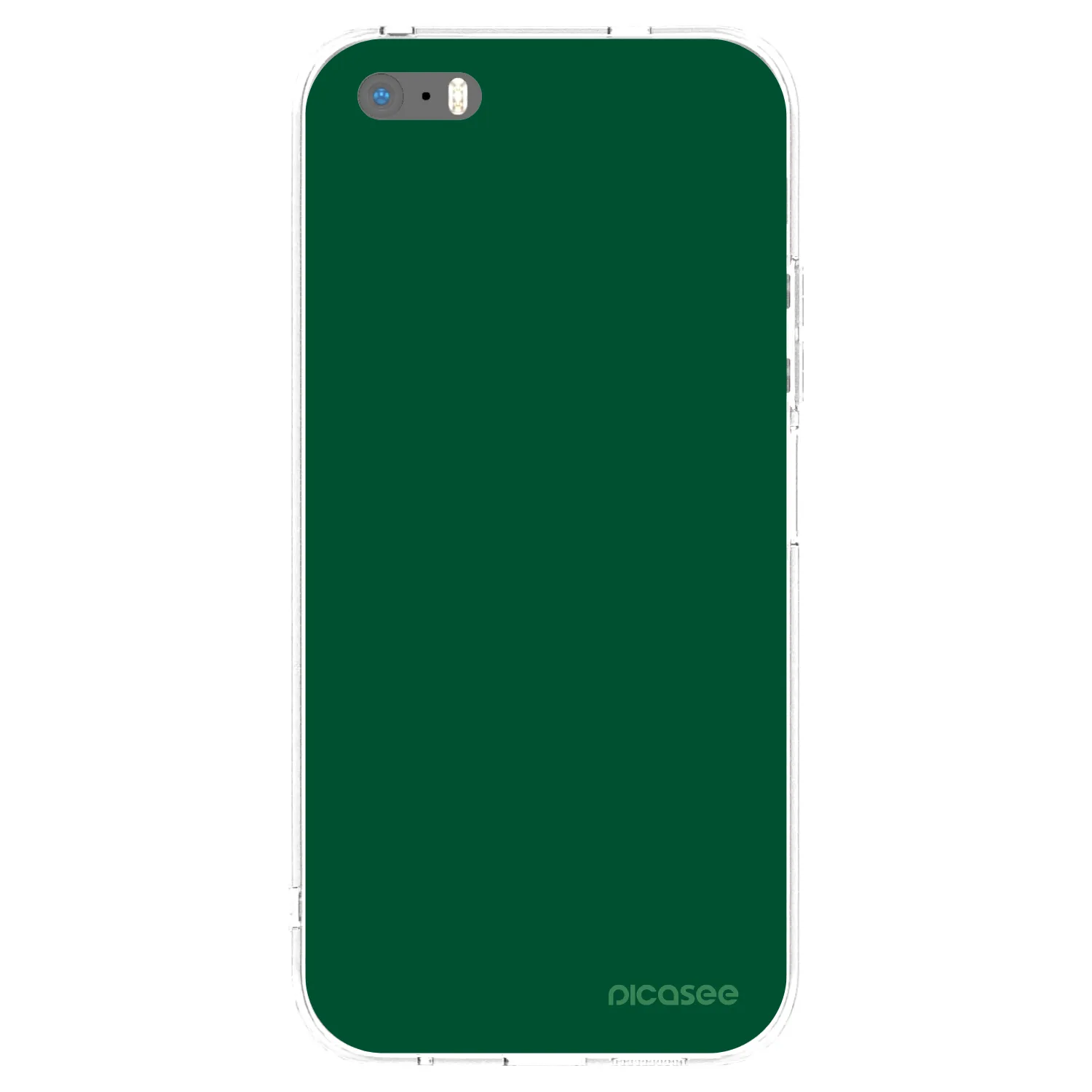 Picasee silikonový průhledný obal pro Apple iPhone 5/5S/SE - Green Gleam
