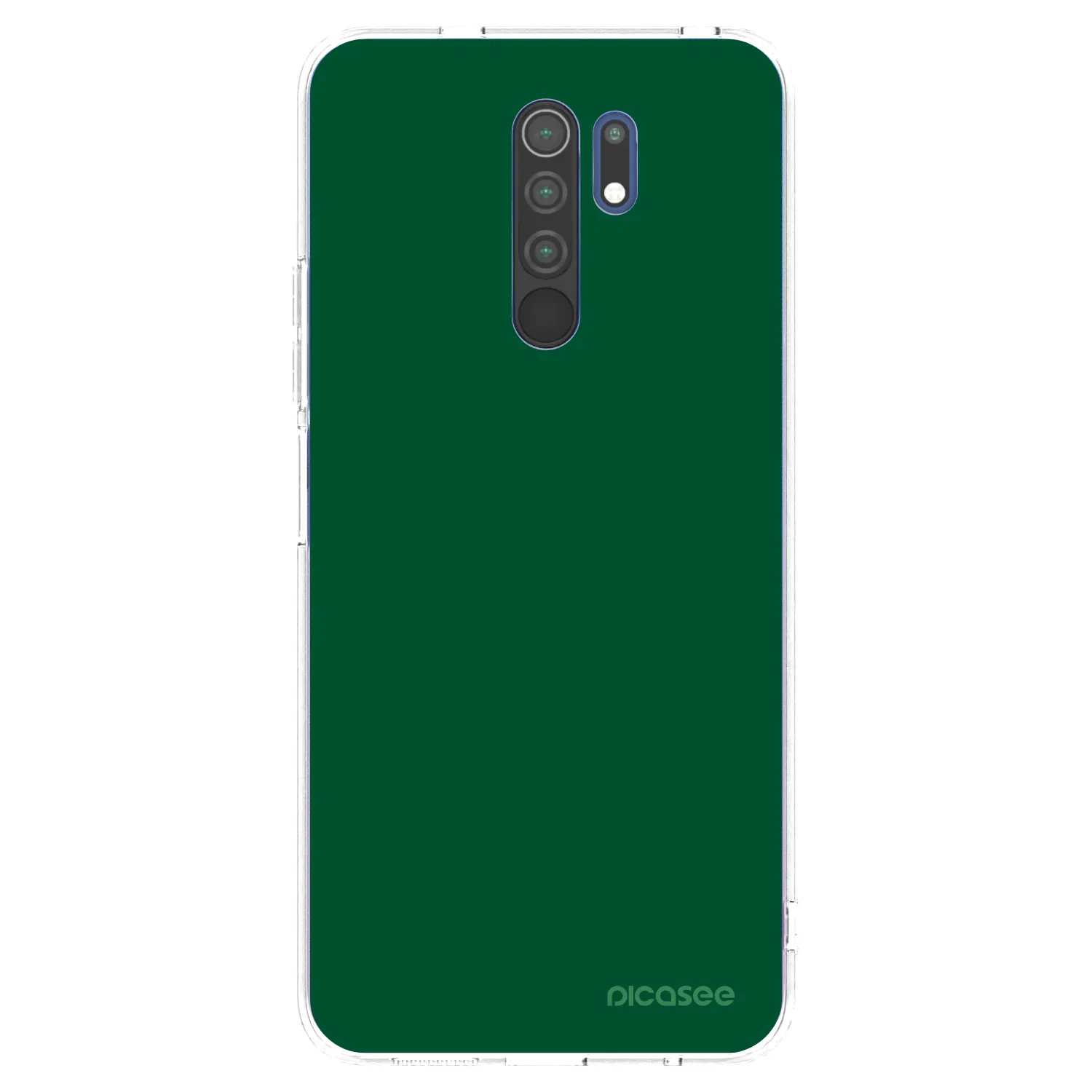 Picasee silikonový průhledný obal pro Xiaomi Redmi 9 - Green Gleam