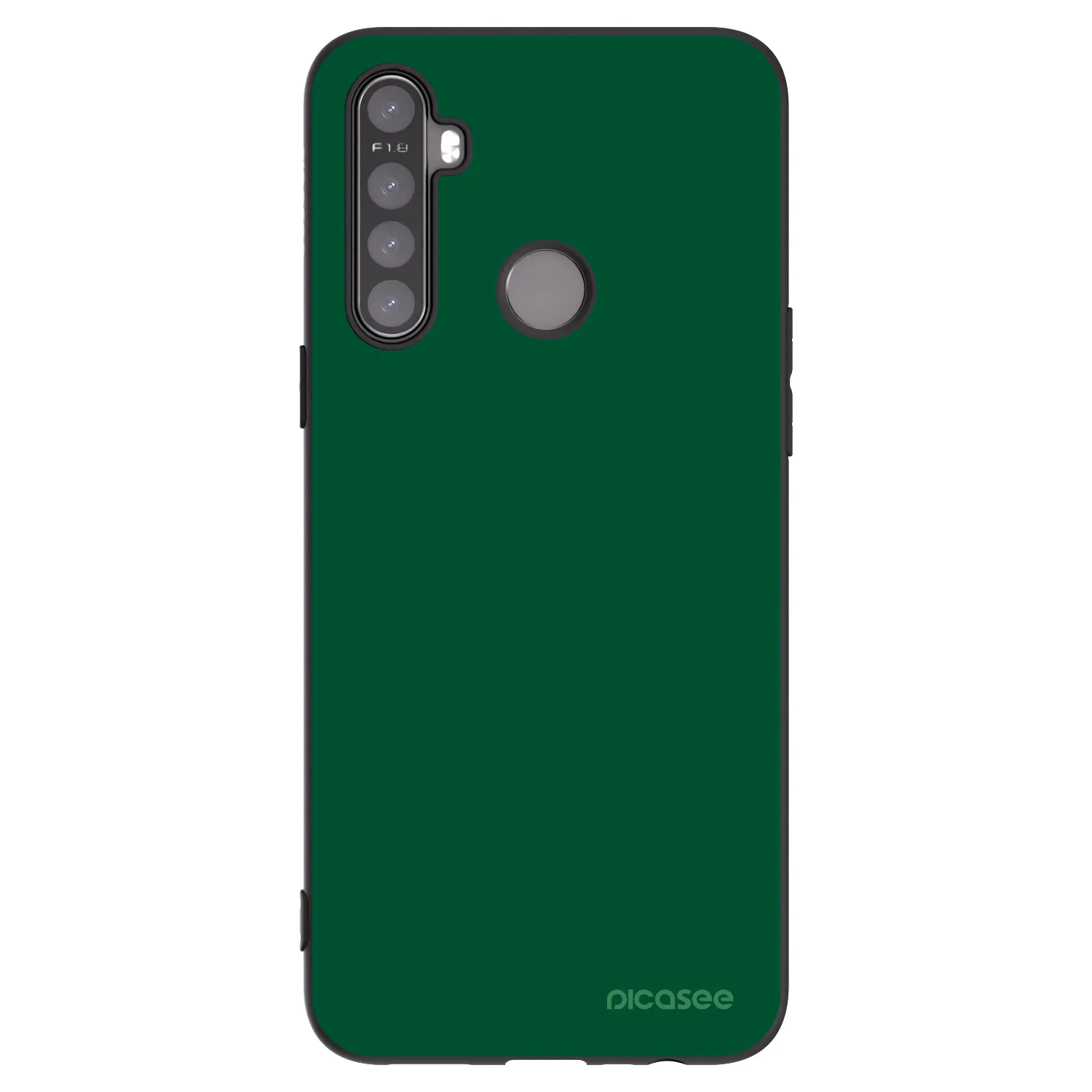 Picasee silikonový černý obal pro Realme 5 - Green Gleam