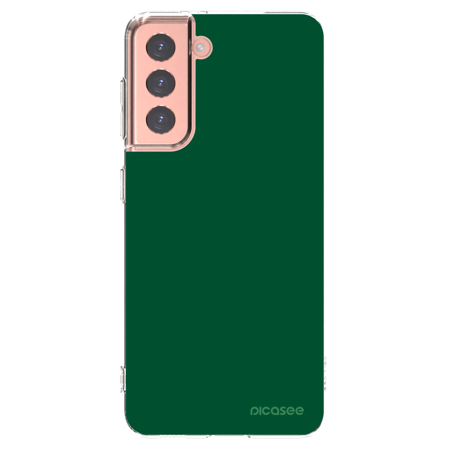 Picasee silikonový průhledný obal pro Samsung Galaxy S21 5G G991B - Green Gleam