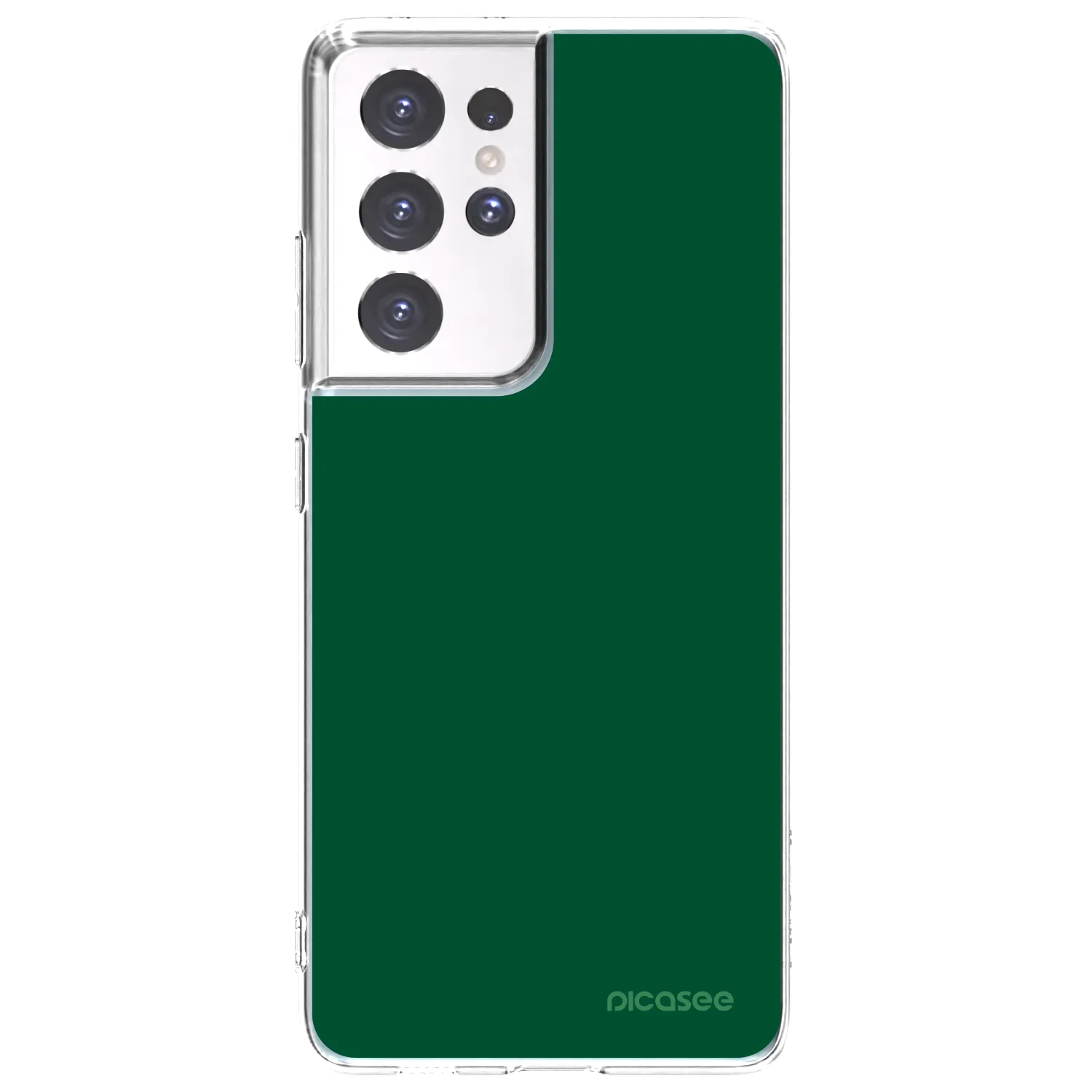 Picasee silikonový průhledný obal pro Samsung Galaxy S21 Ultra 5G G998B - Green Gleam