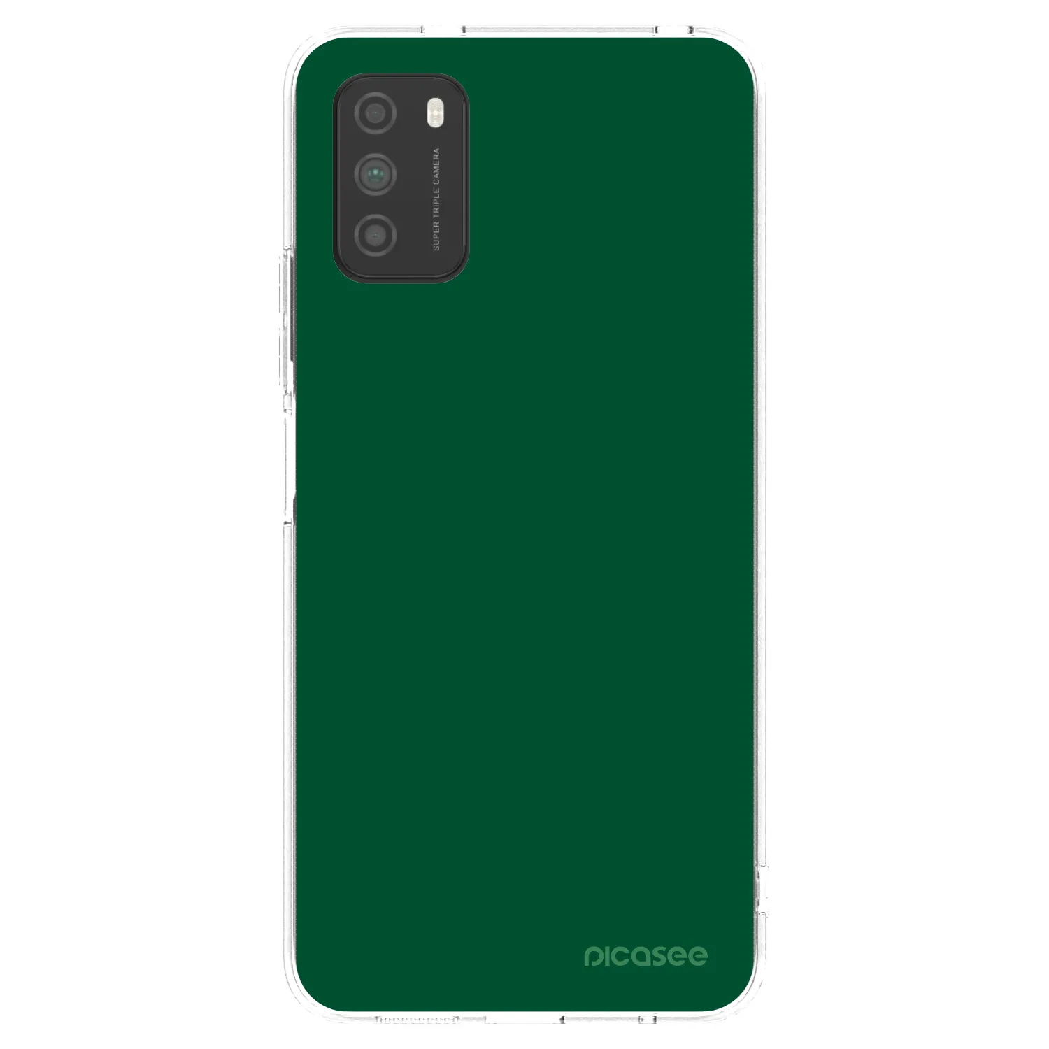 Picasee silikonový průhledný obal pro Xiaomi Poco M3 - Green Gleam