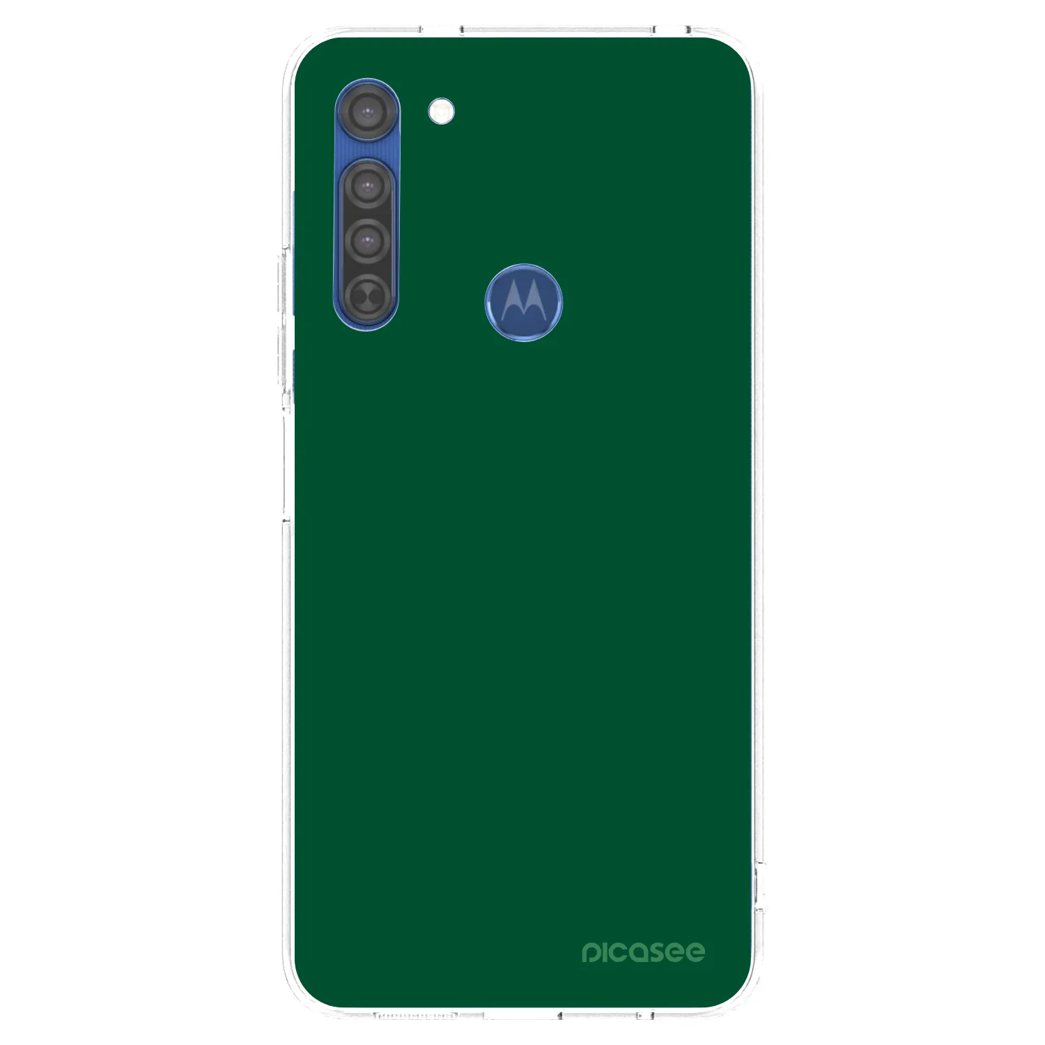 Picasee silikonový průhledný obal pro Motorola Moto G8 - Green Gleam