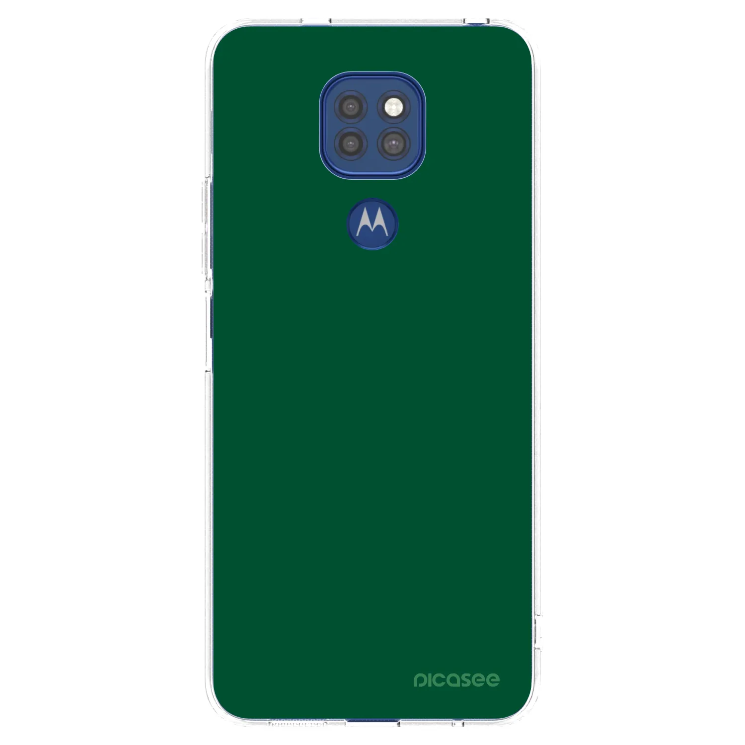 Picasee silikonový průhledný obal pro Motorola Moto G9 Play - Green Gleam