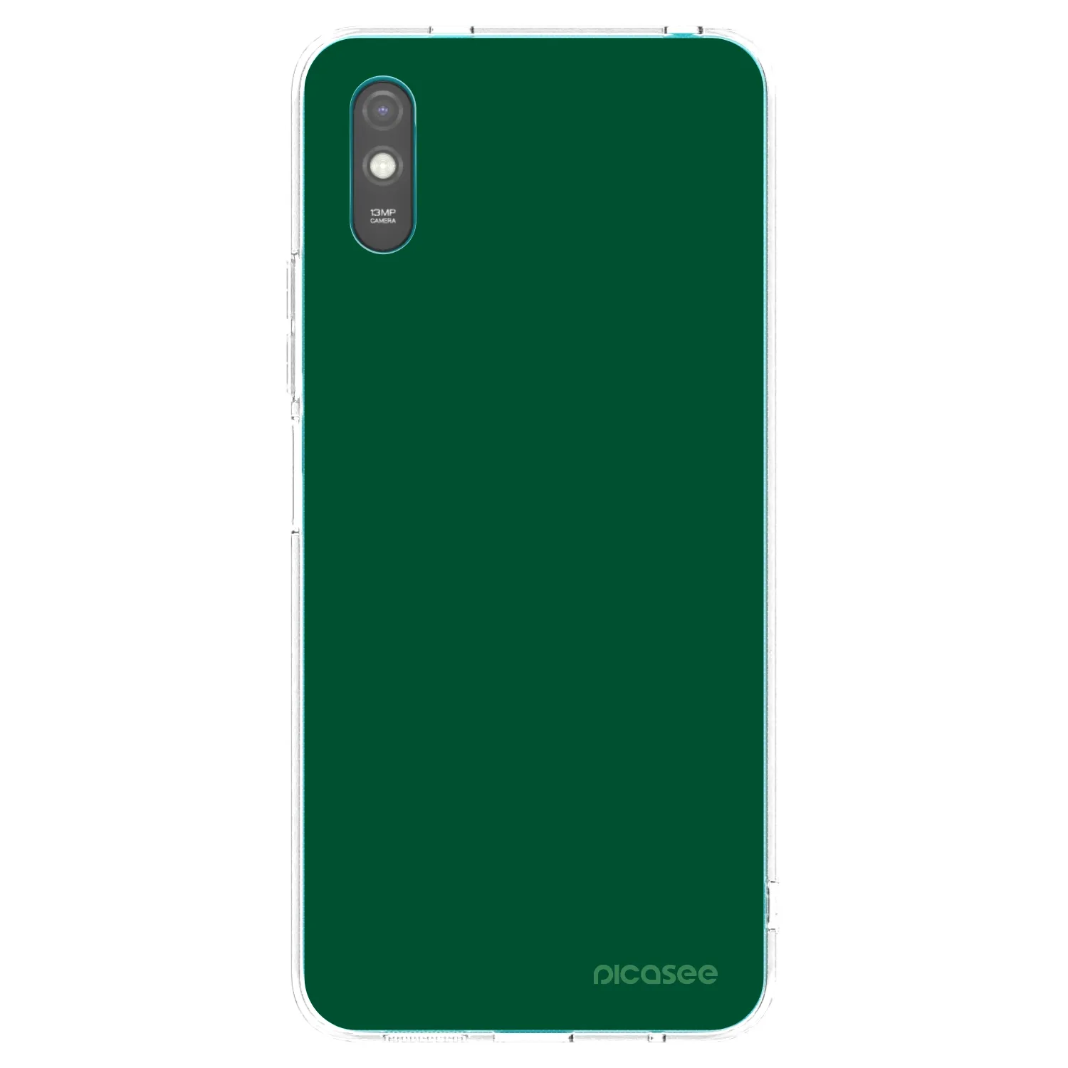 Picasee silikonový průhledný obal pro Xiaomi Redmi 9AT - Green Gleam