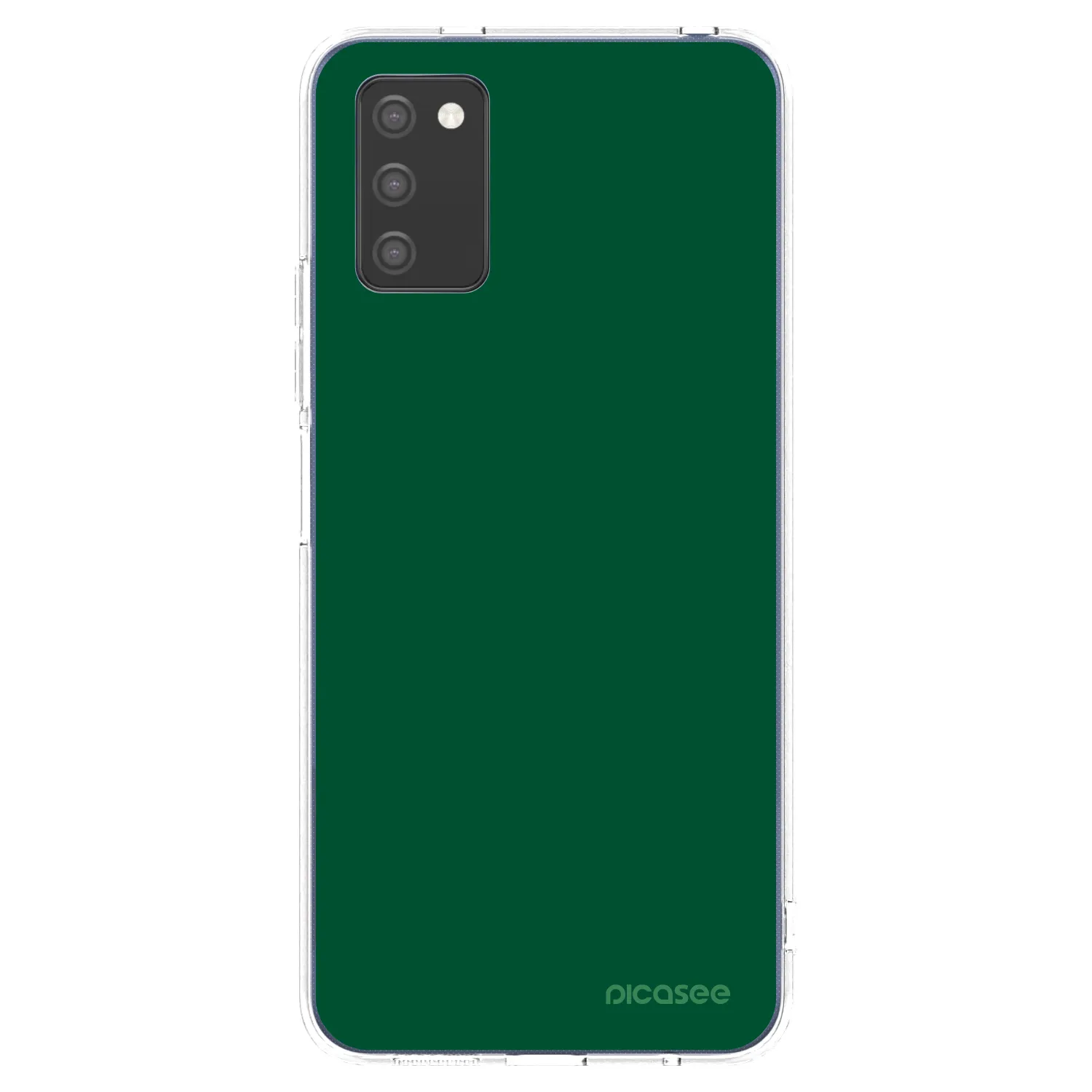 Picasee silikonový průhledný obal pro Samsung Galaxy A02s A025G - Green Gleam