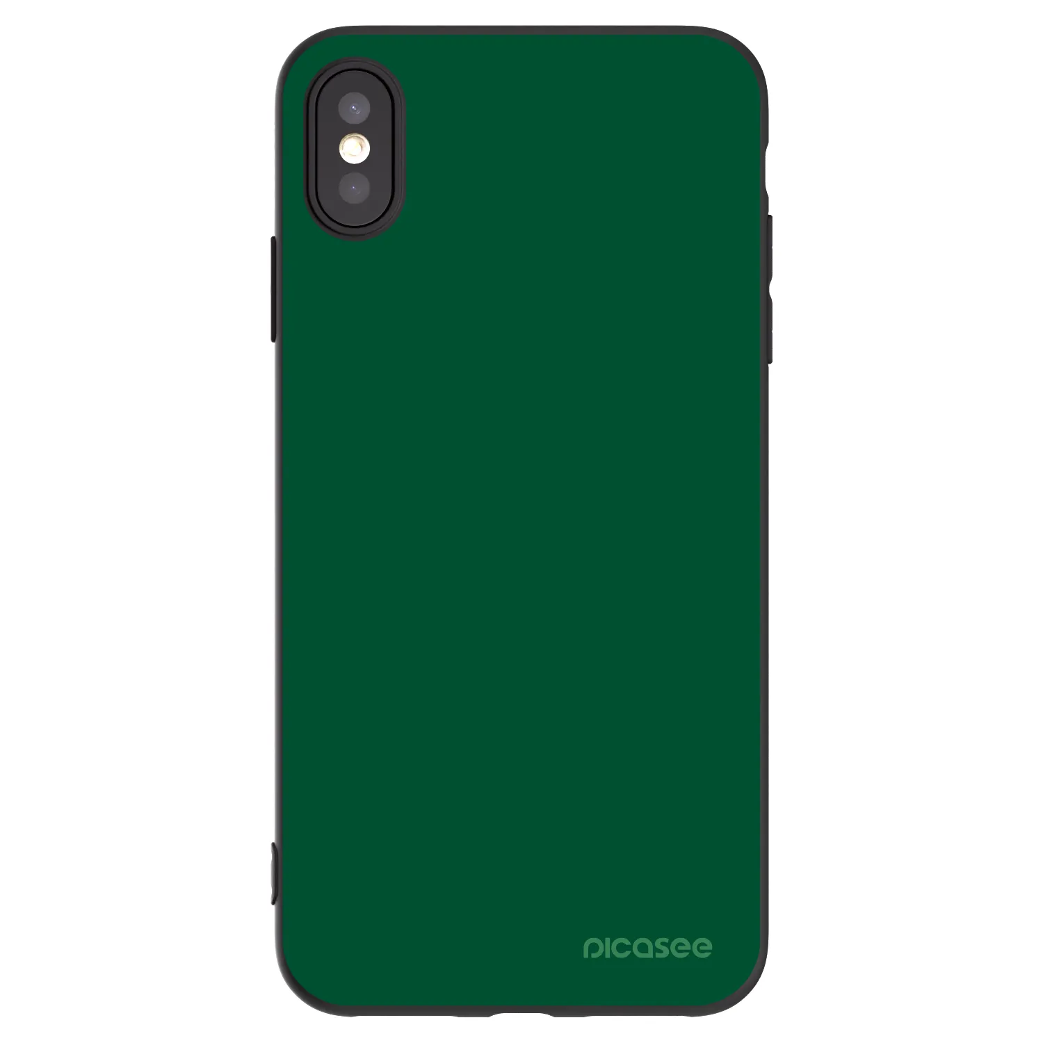 Picasee silikonový černý obal pro Apple iPhone XS Max - Green Gleam