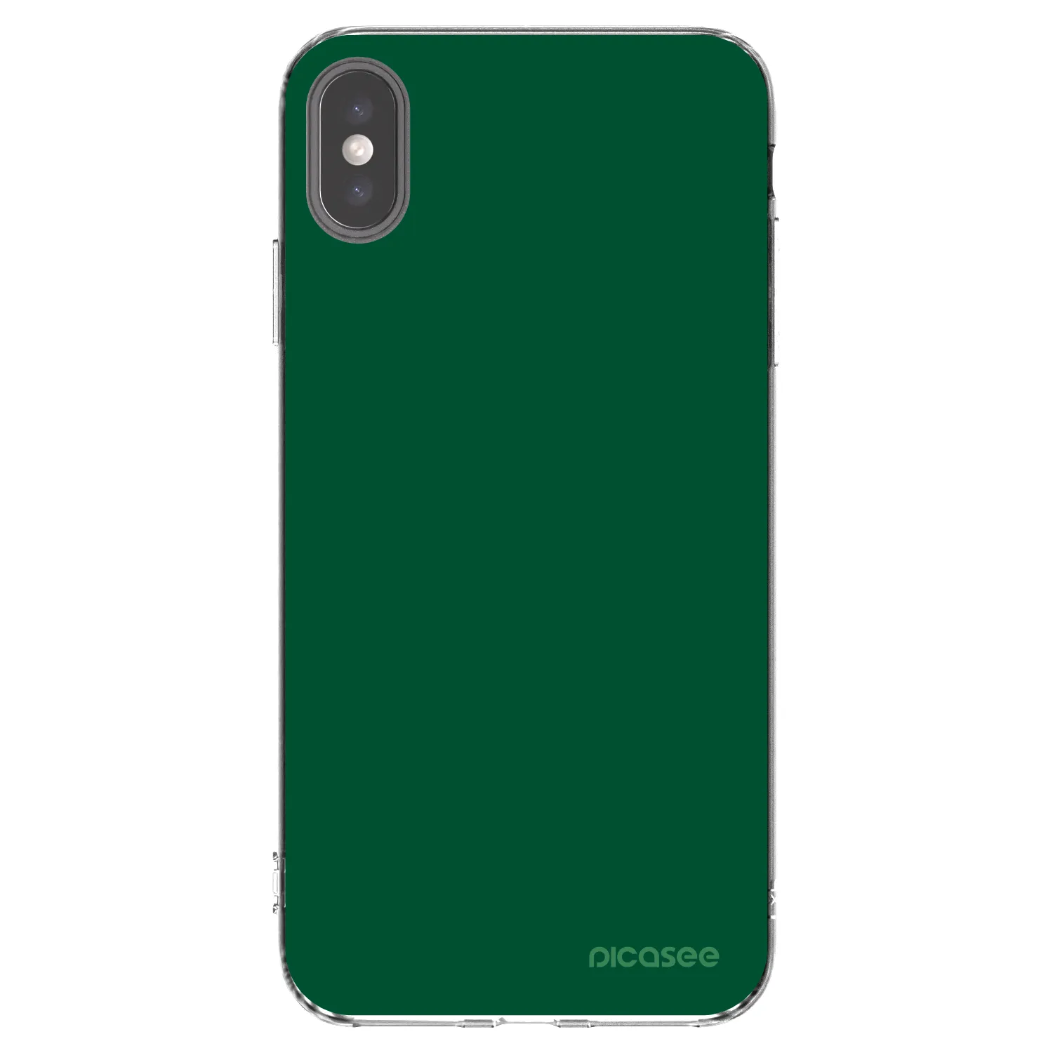 Picasee silikonový průhledný obal pro Apple iPhone XS Max - Green Gleam